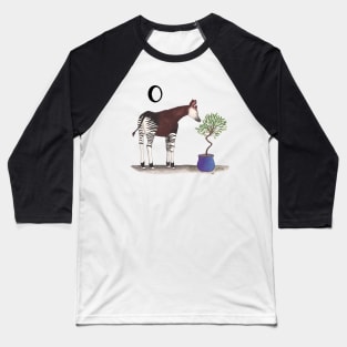 O is for Okapi Baseball T-Shirt